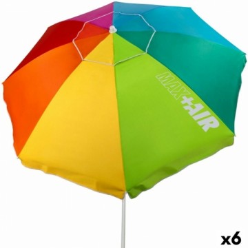 Пляжный зонт Aktive Разноцветный 220 x 215 x 220 cm Сталь (6 штук)