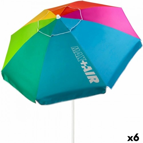 Пляжный зонт Aktive Daudzkrāsains 200 x 203 x 200 cm Tērauds (6 gb.) image 1