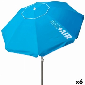 Пляжный зонт Aktive Синий 220 x 216 x 220 cm Сталь (6 штук)
