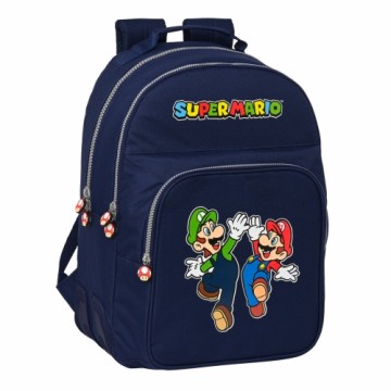Школьный рюкзак Super Mario Тёмно Синий 32 x 42 x 15 cm