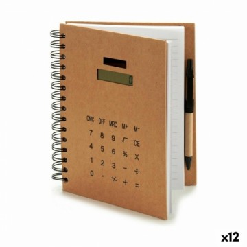 Pincello Spirālklade ar Pildspalvu Kalkulators 2,5 x 21 x 18 cm (12 gb.)