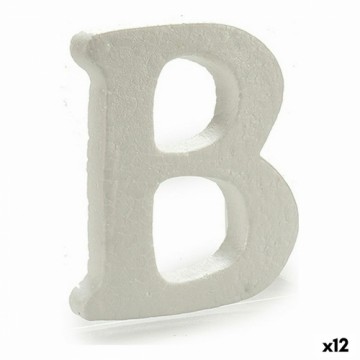 Pincello письмо B Белый полистирол 15 x 12,5 cm (12 штук)