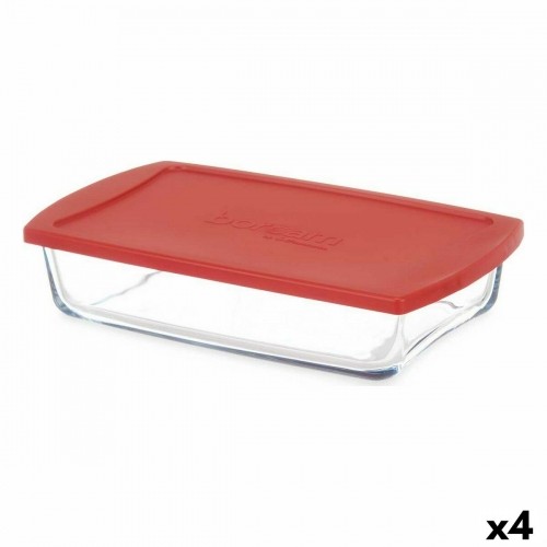 Pasabahce Pusdienu kastīte Borcam Sarkans Caurspīdīgs Borosilikāta glāze 1,3 L (4 gb.) image 1