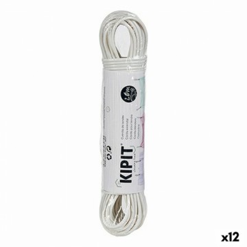 Kipit Aukla veļas piekāršanai Balts PVC 20 m (12 gb.)