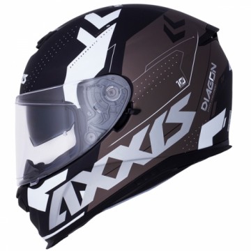 Axxis Helmets, S.a. Eagle SV Diagon (XXL) D3 WhiteMat ķivere