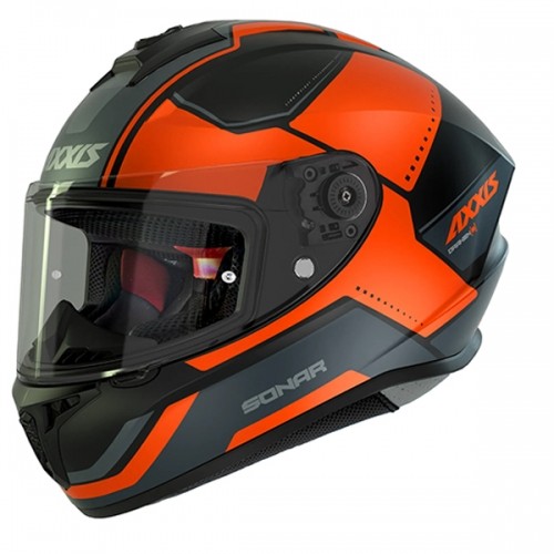 Axxis Helmets, S.a. Draken SONAR (L) B3 OrangeBlackMat ķivere image 1