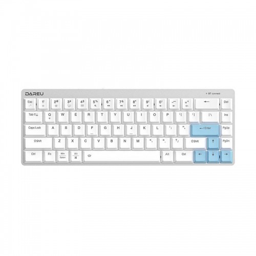 Wireless mechanical keyboard Dareu EK868 Bluetooth (white&blue) image 1