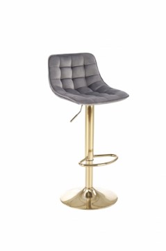 Halmar H120 bar stool, gold / dark grey