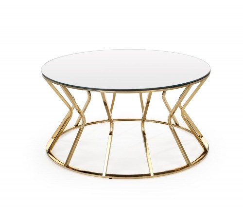 Halmar AFINA, coffee table, mirror / gold image 2