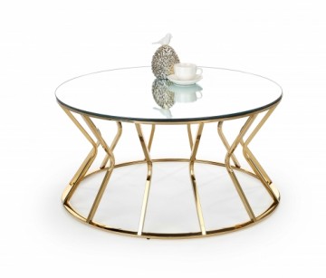 Halmar AFINA, coffee table, mirror / gold