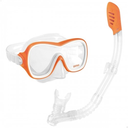 Очки для ныряния с трубкой Intex Wave Rider Оранжевый (6 штук) image 4