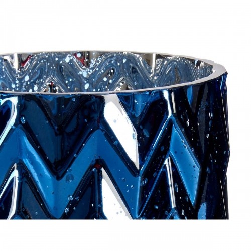 Gift Decor Vāze Gravējums Smaile Zils Stikls 11,3 x 19,5 x 11,3 cm (6 gb.) image 2