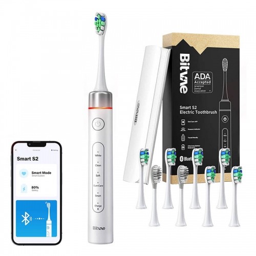 Bitvae Sonic toothbrush with app, tips set and travel etui S2 (white) image 1