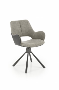 Halmar K494 chair, grey / black