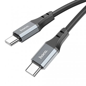 Hoco Silicone Cable USB Type-C - Type-C, 60W, black, 3m