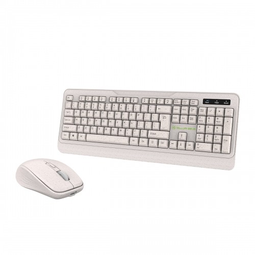 Tellur Green Wireless Keyboard and Mouse Nano Recever Creame image 2