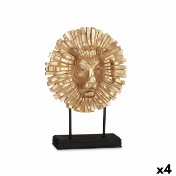 Gift Decor Dekoratīvās figūriņas Lauva Melns Bronza 28 x 38,5 x 11,5 cm (4 gb.)