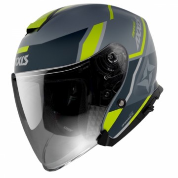 Axxis Helmets, S.a. Mirage SV Damasko (M) D3 GreyYellowMat ķivere