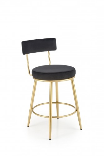 Halmar H115 bar stool, black / gold image 1