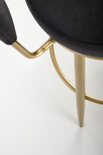 Halmar H115 bar stool, black / gold image 4