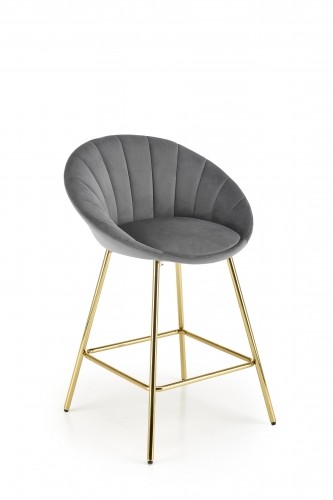 Halmar H112 bar stool, grey / gold image 1