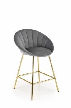 Halmar H112 bar stool, grey / gold