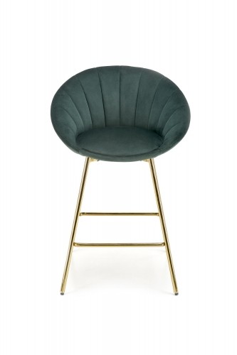 Halmar H112 bar stool, dark green / gold image 2