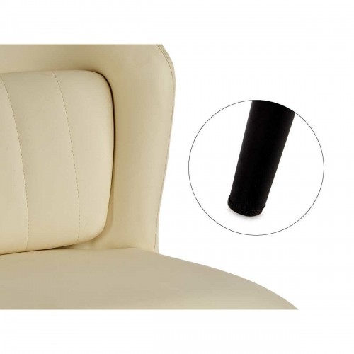 Gift Decor atzveltnes krēsls Apaļš Melns Krēmkrāsa Tērauds 51 x 83,5 x 54 cm (2 gb.) image 2