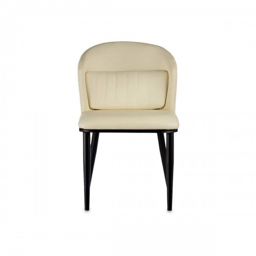 Gift Decor atzveltnes krēsls Apaļš Melns Krēmkrāsa Tērauds 51 x 83,5 x 54 cm (2 gb.) image 3