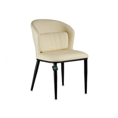 Gift Decor atzveltnes krēsls Apaļš Melns Krēmkrāsa Tērauds 51 x 83,5 x 54 cm (2 gb.) image 4