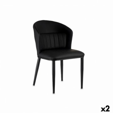 Gift Decor atzveltnes krēsls Apaļš Melns Tērauds 51 x 83,5 x 54 cm (2 gb.)
