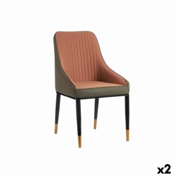 Gift Decor atzveltnes krēsls Strīpas Melns Pelēks Rozā Tērauds 51 x 92 x 65 cm (2 gb.)