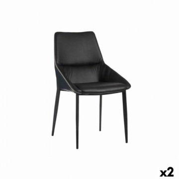 Gift Decor atzveltnes krēsls Pīšana Zils Melns Tērauds 50 x 87 x 61 cm (2 gb.)