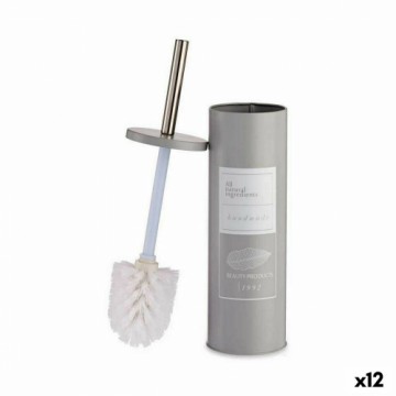 Berilo Tualetes Birste Beauty Products Balts Pelēks Tērauds Plastmasa 9,5 x 37,5 x 9,5 cm (12 gb.)