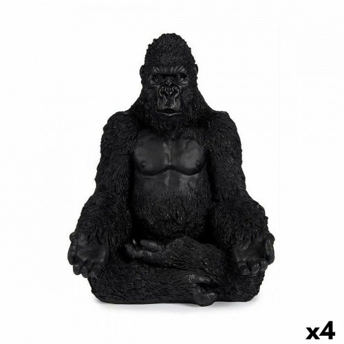 Gift Decor Dekoratīvās figūriņas Gorilla Yoga Melns 19 x 26,5 x 22 cm (4 gb.) image 1