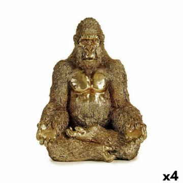 Gift Decor Dekoratīvās figūriņas Gorilla Yoga Bronza 19 x 26,5 x 22 cm (4 gb.)