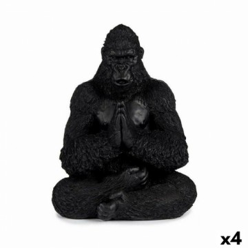 Gift Decor Dekoratīvās figūriņas Gorilla Yoga Melns 16 x 28 x 22 cm (4 gb.)