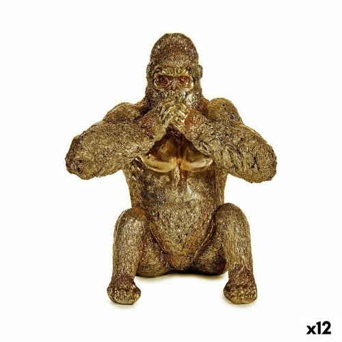 Gift Decor Dekoratīvās figūriņas Gorilla Yoga Bronza 11 x 18 x 16,2 cm (12 gb.) image 1