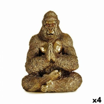 Gift Decor Dekoratīvās figūriņas Yoga Gorilla Bronza 16 x 27,5 x 22 cm (4 gb.)