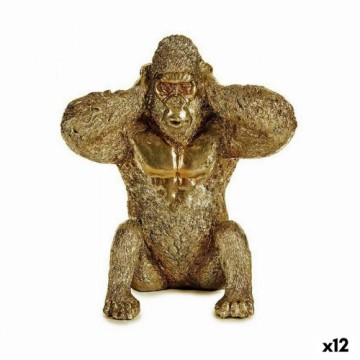 Gift Decor Dekoratīvās figūriņas Gorilla Bronza 10 x 18 x 17 cm (12 gb.)