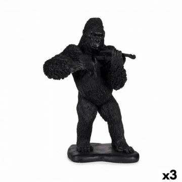 Gift Decor Dekoratīvās figūriņas Gorilla Sīkums Melns 17 x 41 x 30 cm (3 gb.)
