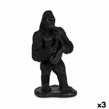 Gift Decor Dekoratīvās figūriņas Gorilla Saksofons Melns 15 x 38,8 x 22 cm (3 gb.)