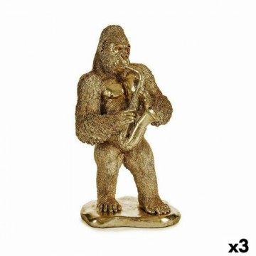 Gift Decor Dekoratīvās figūriņas Gorilla Saksofons Bronza 18,5 x 38,8 x 22 cm (3 gb.)