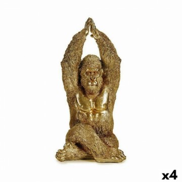 Gift Decor Dekoratīvās figūriņas Yoga Gorilla Bronza 17 x 36 x 19,5 cm (4 gb.)