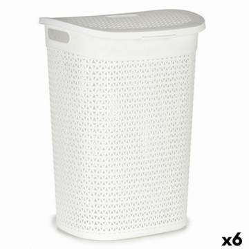 Kipit Корзина для белья Белый Пластик 60 L 43,5 x 57,5 x 34 cm (6 штук)