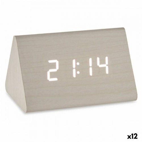 Gift Decor Настольные цифровые часы Белый PVC Деревянный MDF 11,7 x 7,5 x 8 cm (12 штук) image 1