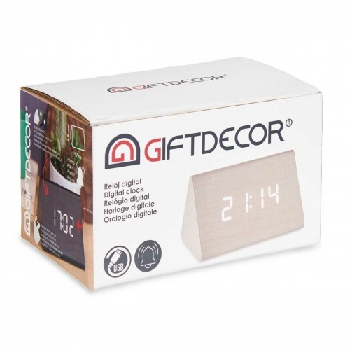 Gift Decor Настольные цифровые часы Белый PVC Деревянный MDF 11,7 x 7,5 x 8 cm (12 штук) image 2