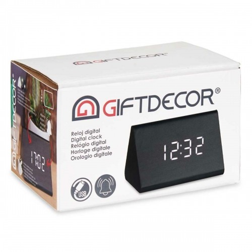 Gift Decor Digitāls Galda Pulkstenis Melns PVC Koks MDF 11,7 x 7,5 x 8 cm (12 gb.) image 3