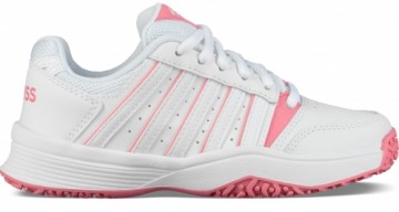 Tennis shoes for kids K-SWISS COURT SMASH OMNI white/pink, size UK 10 (EU 28)