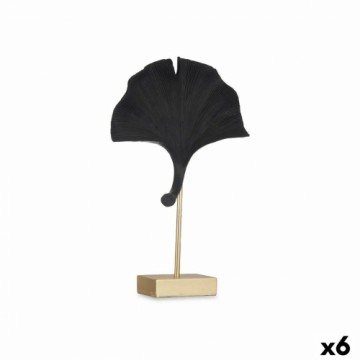 Gift Decor Декоративная фигура Гинкго Чёрный Позолоченный 8 x 37 x 24,5 cm (6 штук)